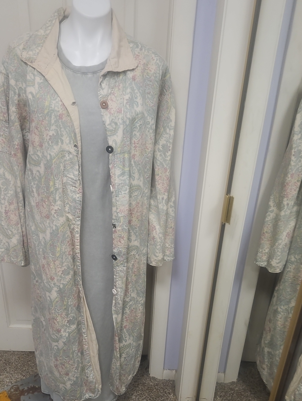 Magnolia Pearl Reverible Magic Blockprint Long Coat